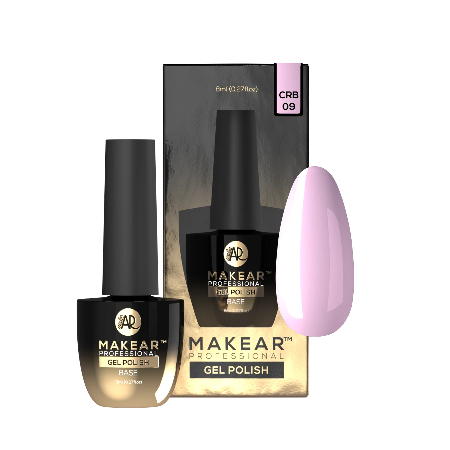 Makear Rubber Base - Pink CRB09, 8ml - Image 2