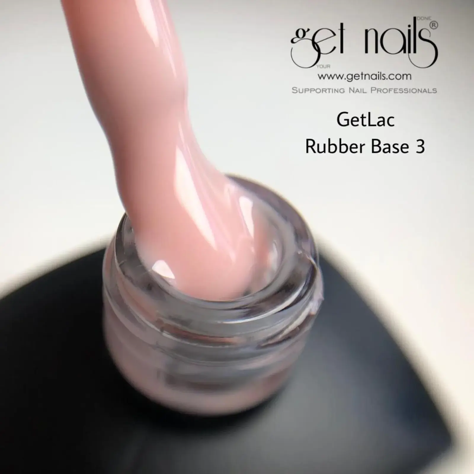 Get Nails, GetLac Rubber Base 3 15g GN - Image 2