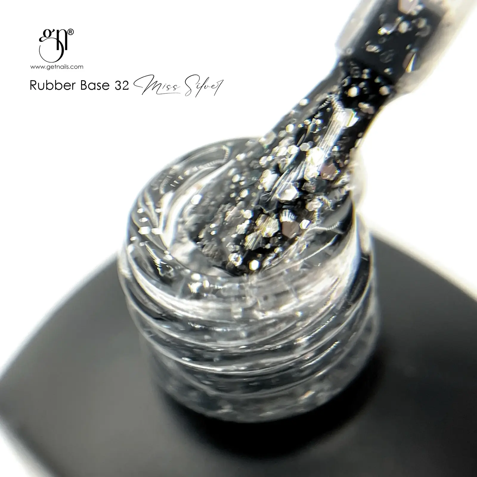 Get Nails, Rubber Base 32 Miss Silver 15g GN - Image 3