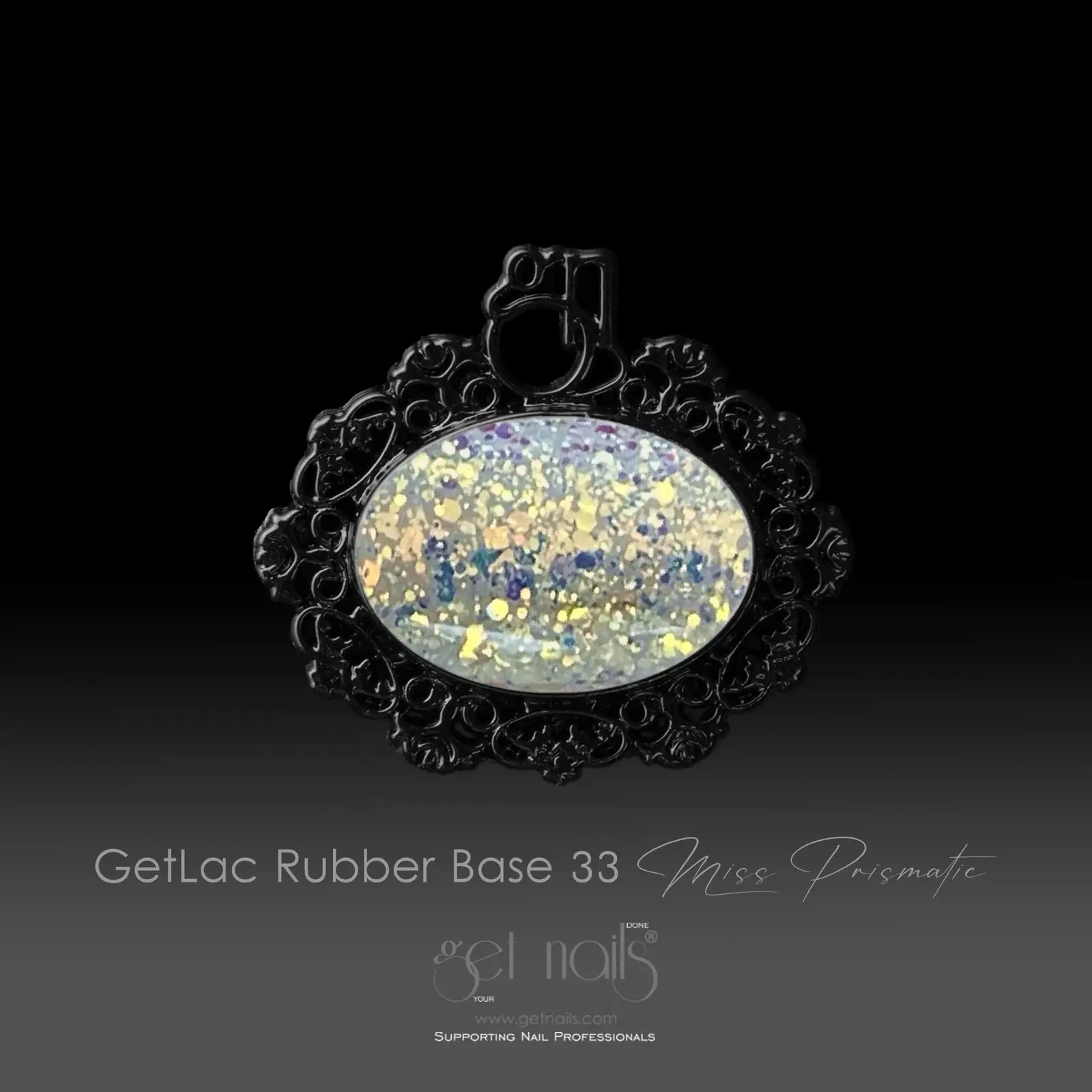 Get Nails, Rubber Base 33 Miss Prismatic 15g GN
