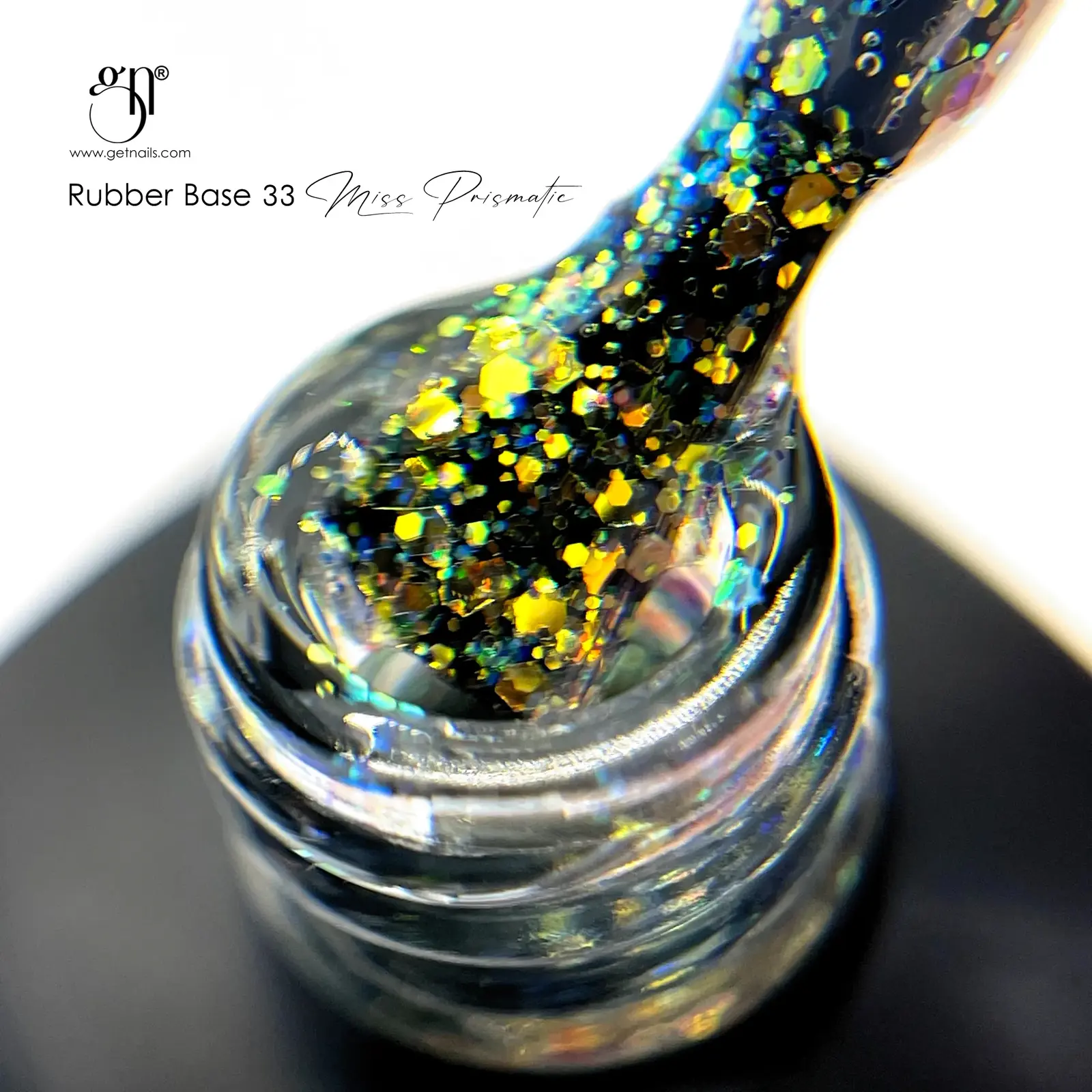 Get Nails, Rubber Base 33 Miss Prismatic 15g GN - Image 3