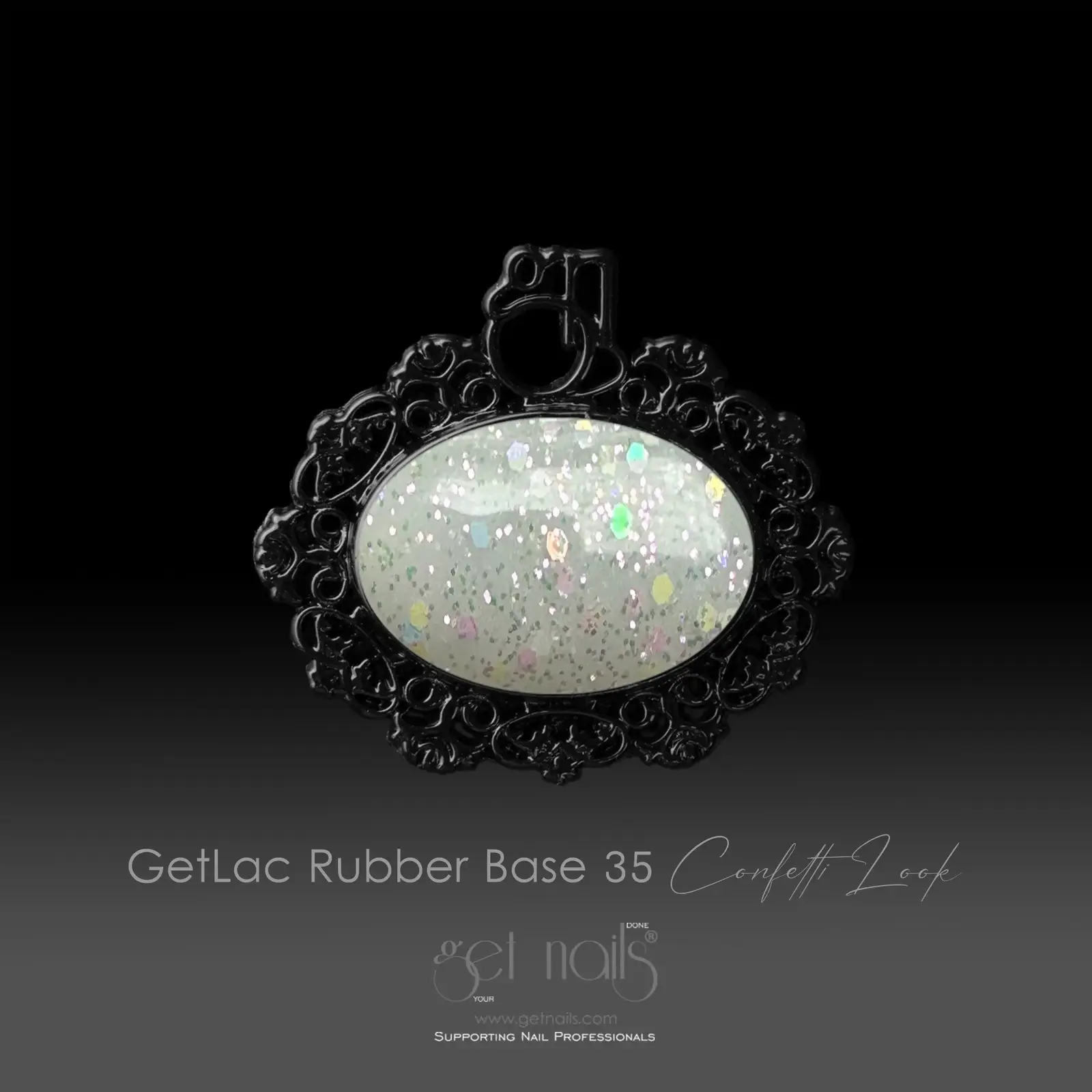 Get Nails, Rubber Base 35 Confetti Look 15g GN