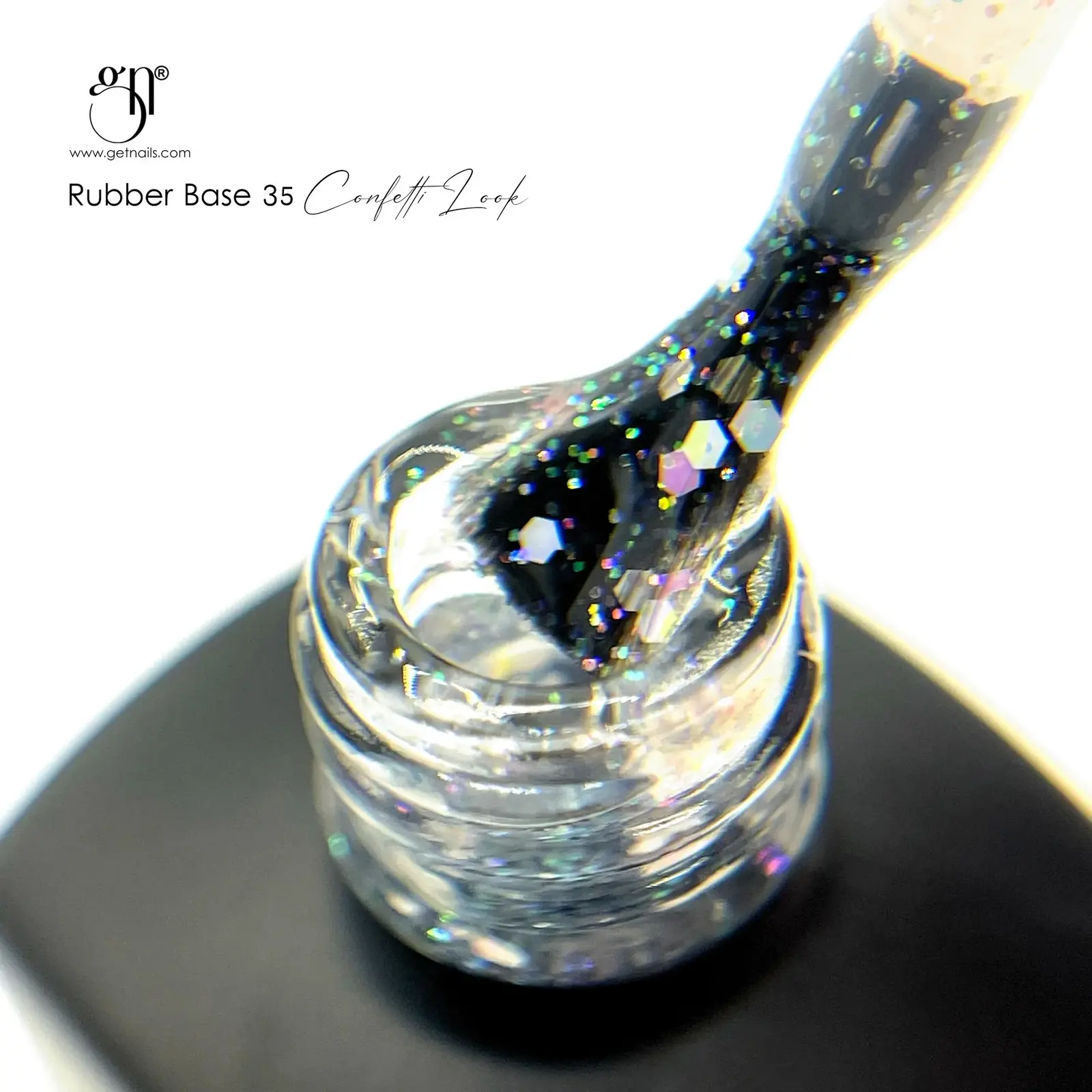 Get Nails, Rubber Base 35 Confetti Look 15g GN - Image 2