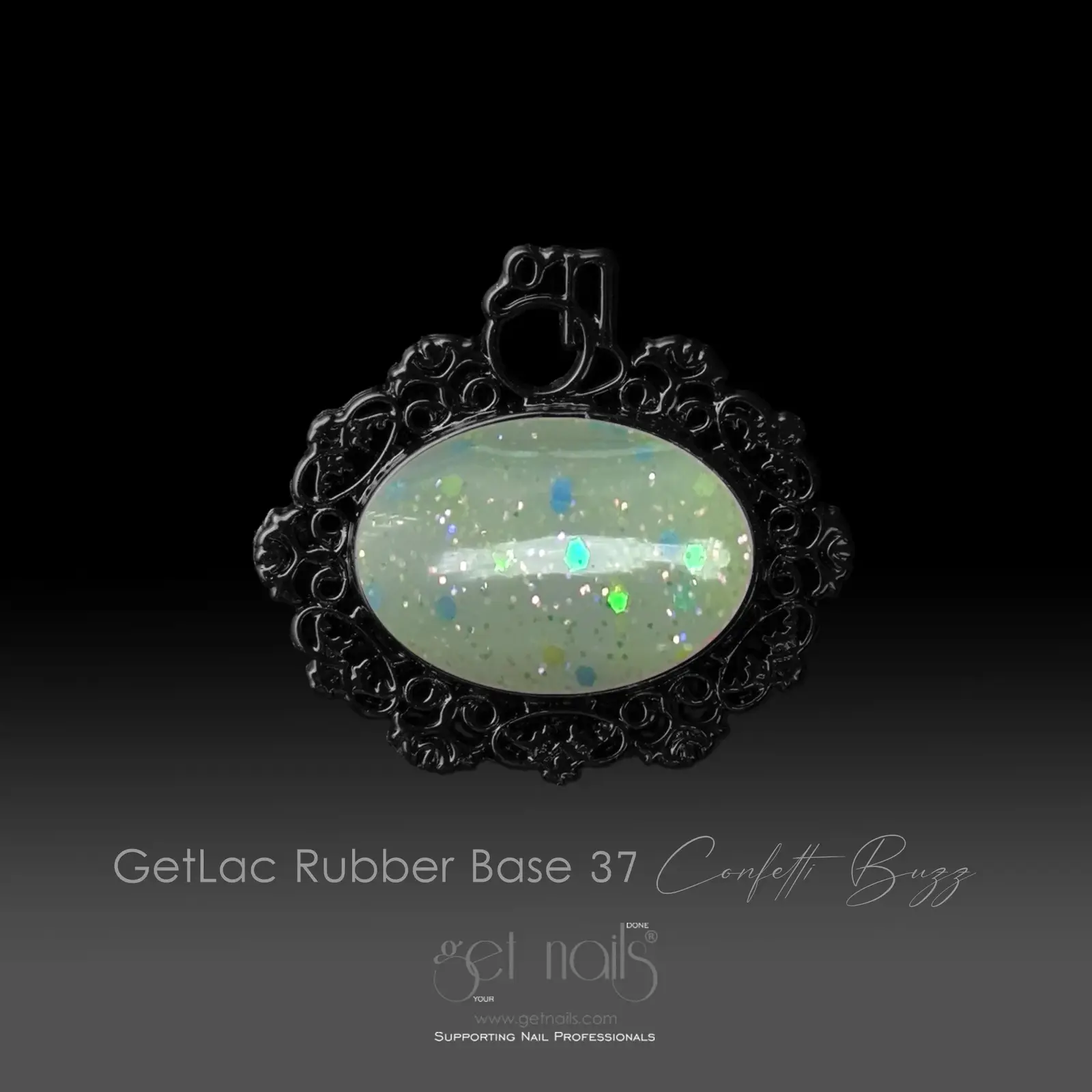 Get Nails, Rubber Base 37 Confetti Buzz 15g GN