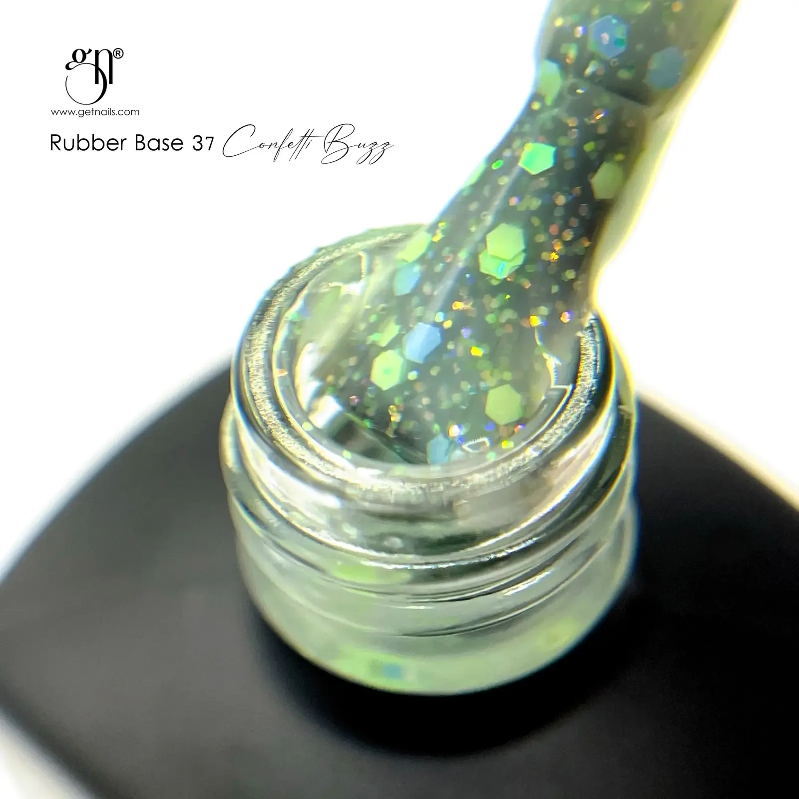 Get Nails, Rubber Base 37 Confetti Buzz 15g GN - Image 3