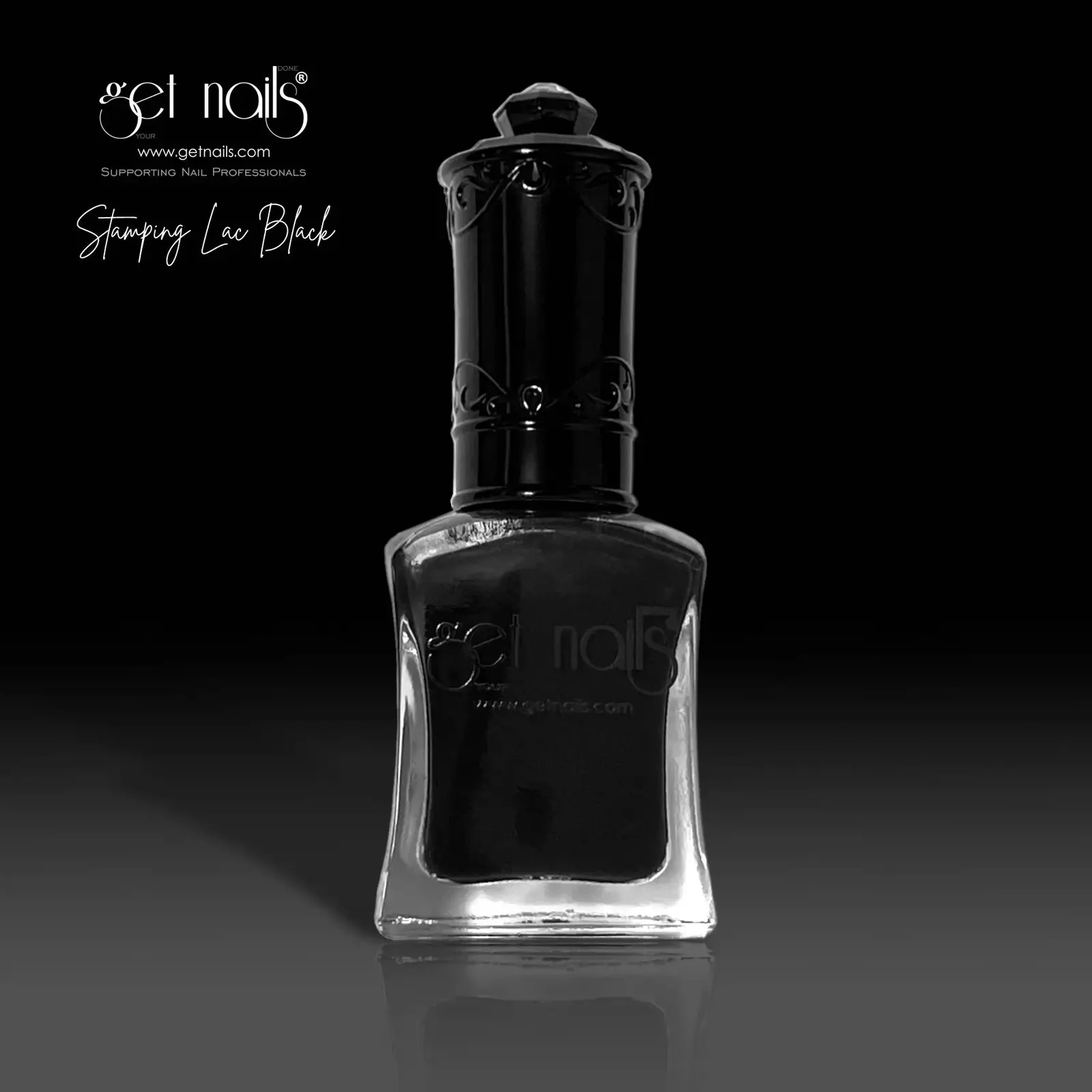 Get Nails, Stamping Lacquer Black 15ml GN