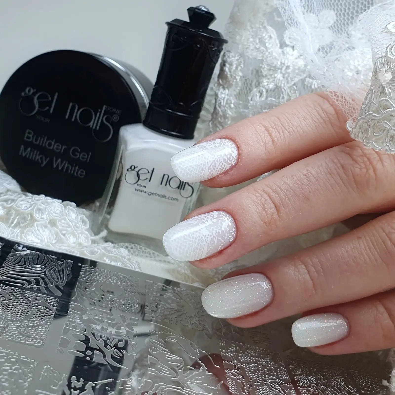Get Nails, Stamping Lacquer White 15ml GN - Image 3