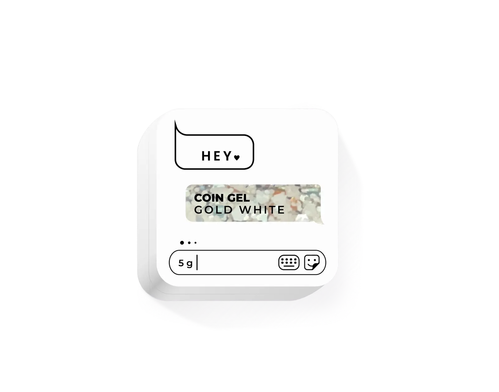 HEY LOVE, Coin Gel Gold White, 5g