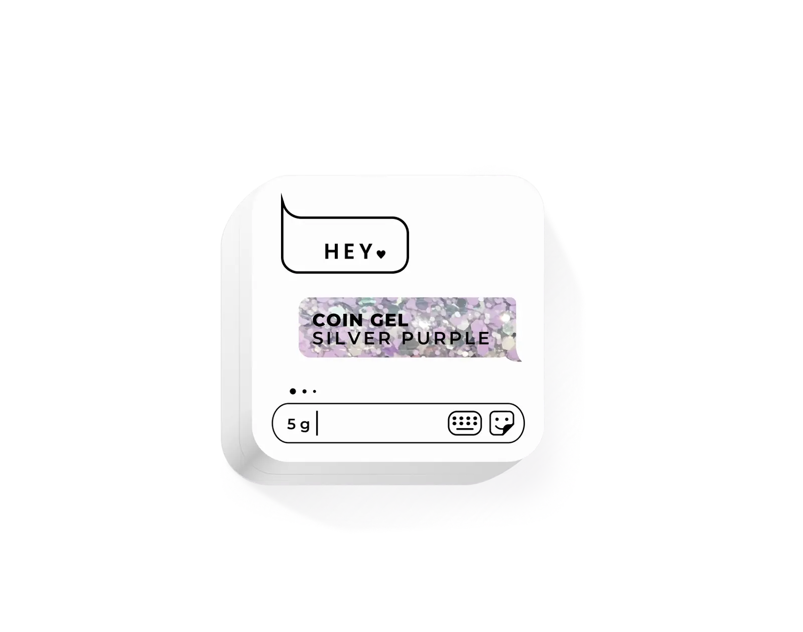 HEY LOVE Coin Gel Silver Purple, 5g