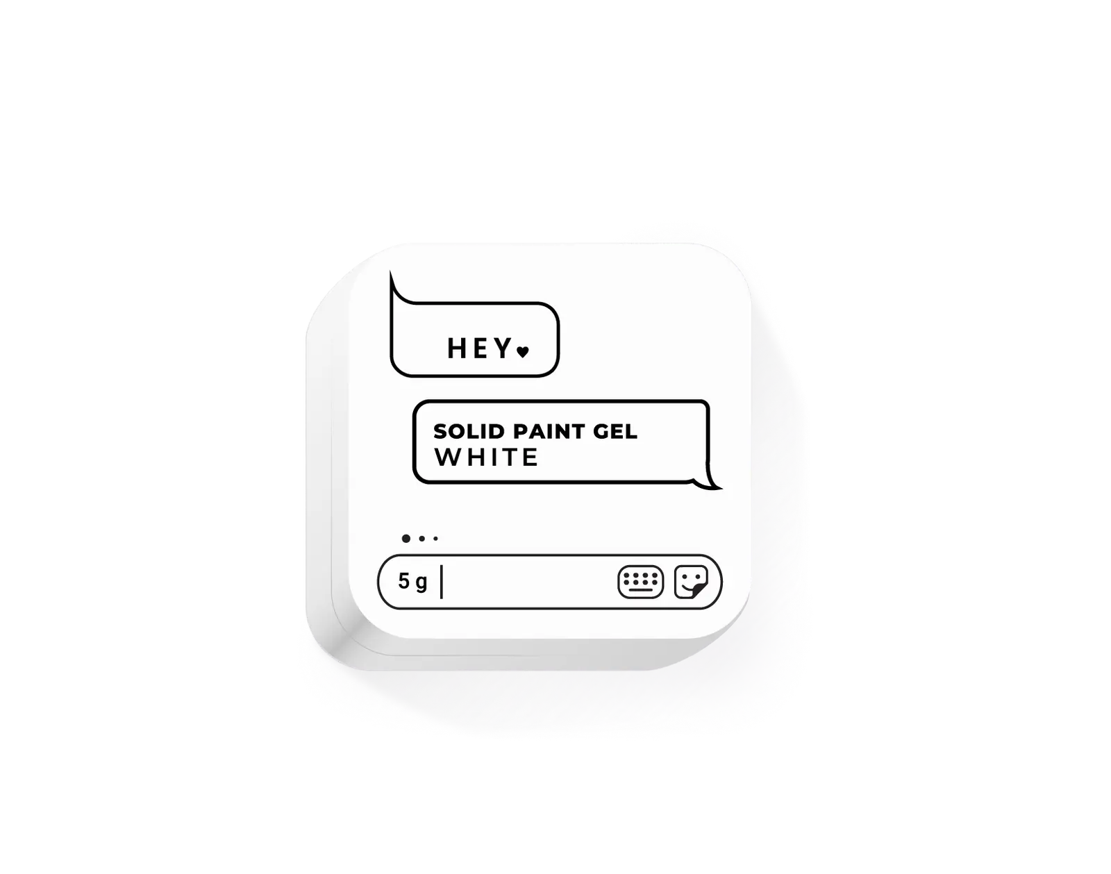 HEY LOVE Solid Paint Gel White, 5g