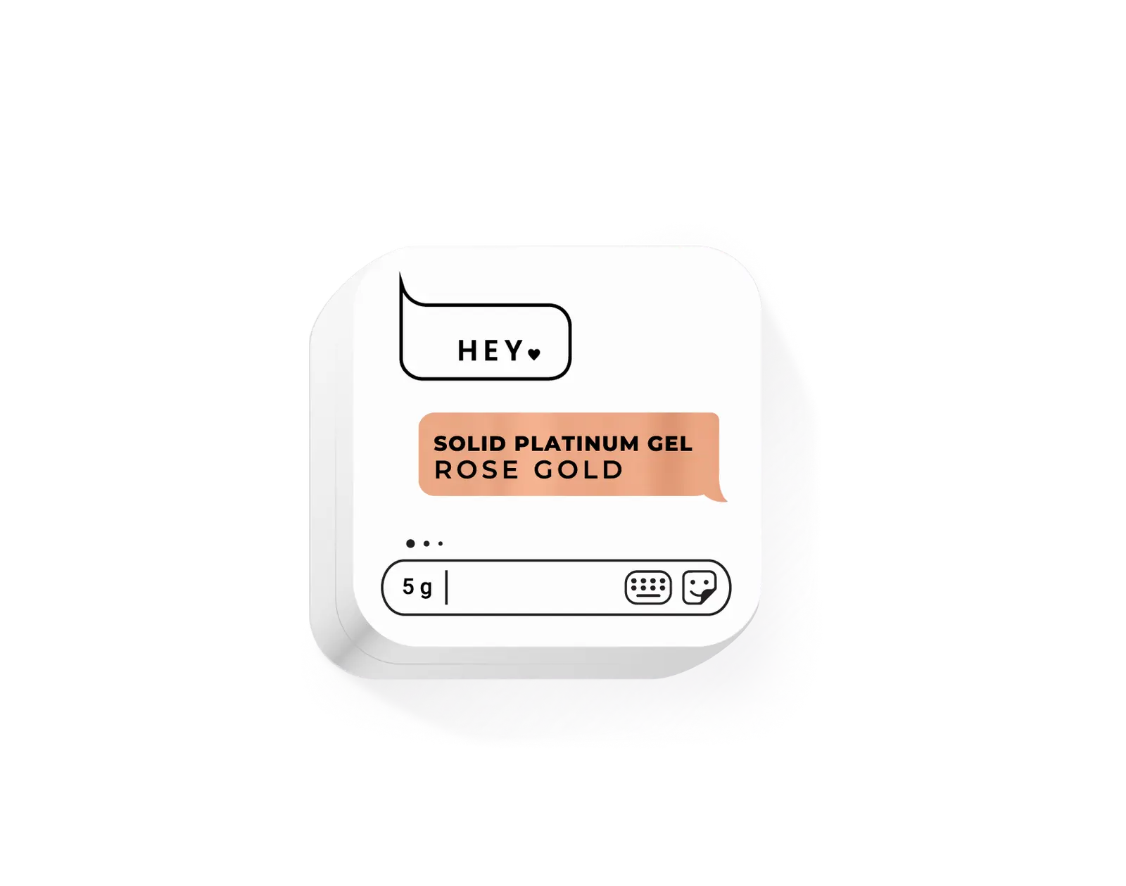 HEY LOVE Solid Platinum Gel Rose Gold 5g