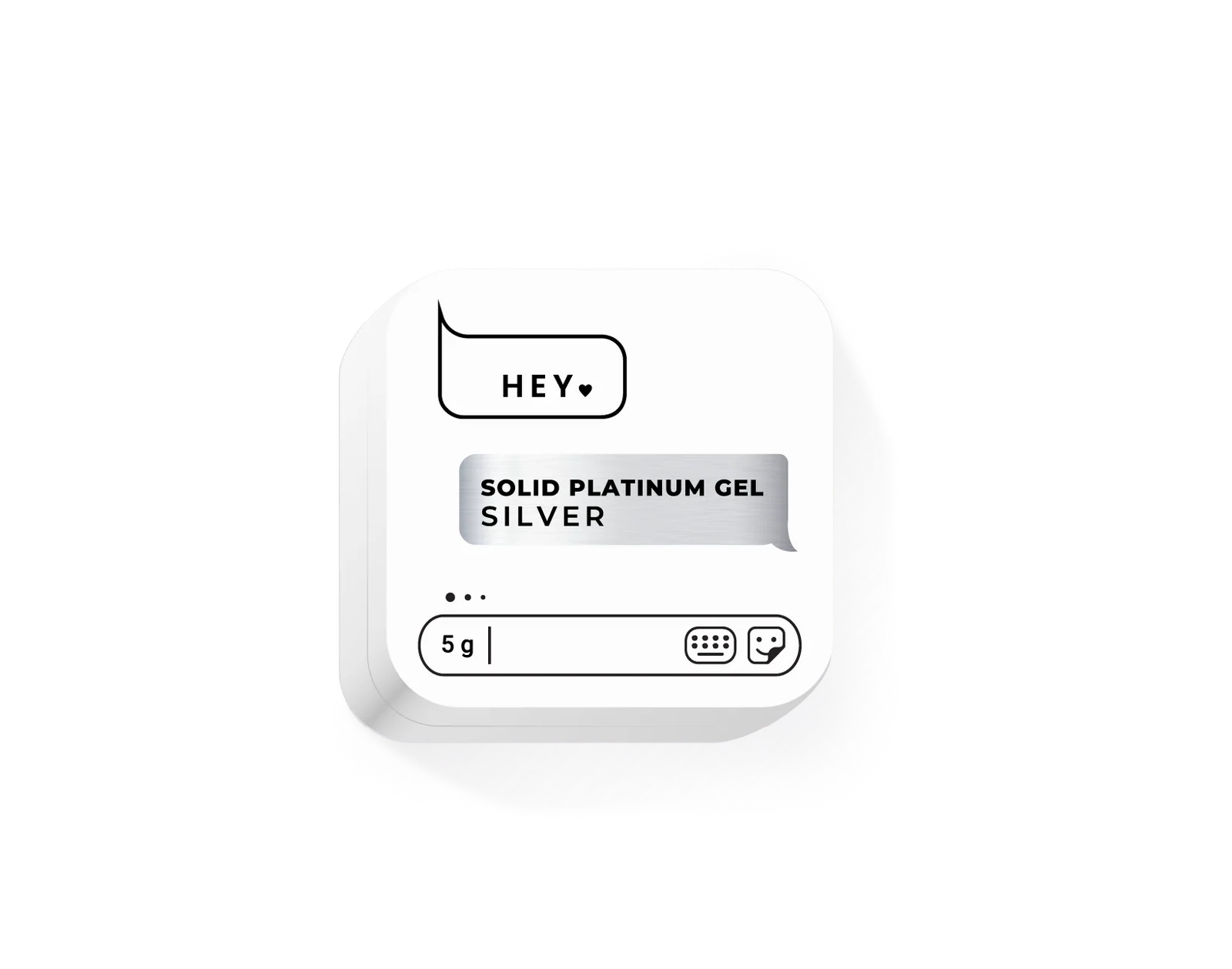 HEY LOVE Solid Platinum Gel Silver, 5g