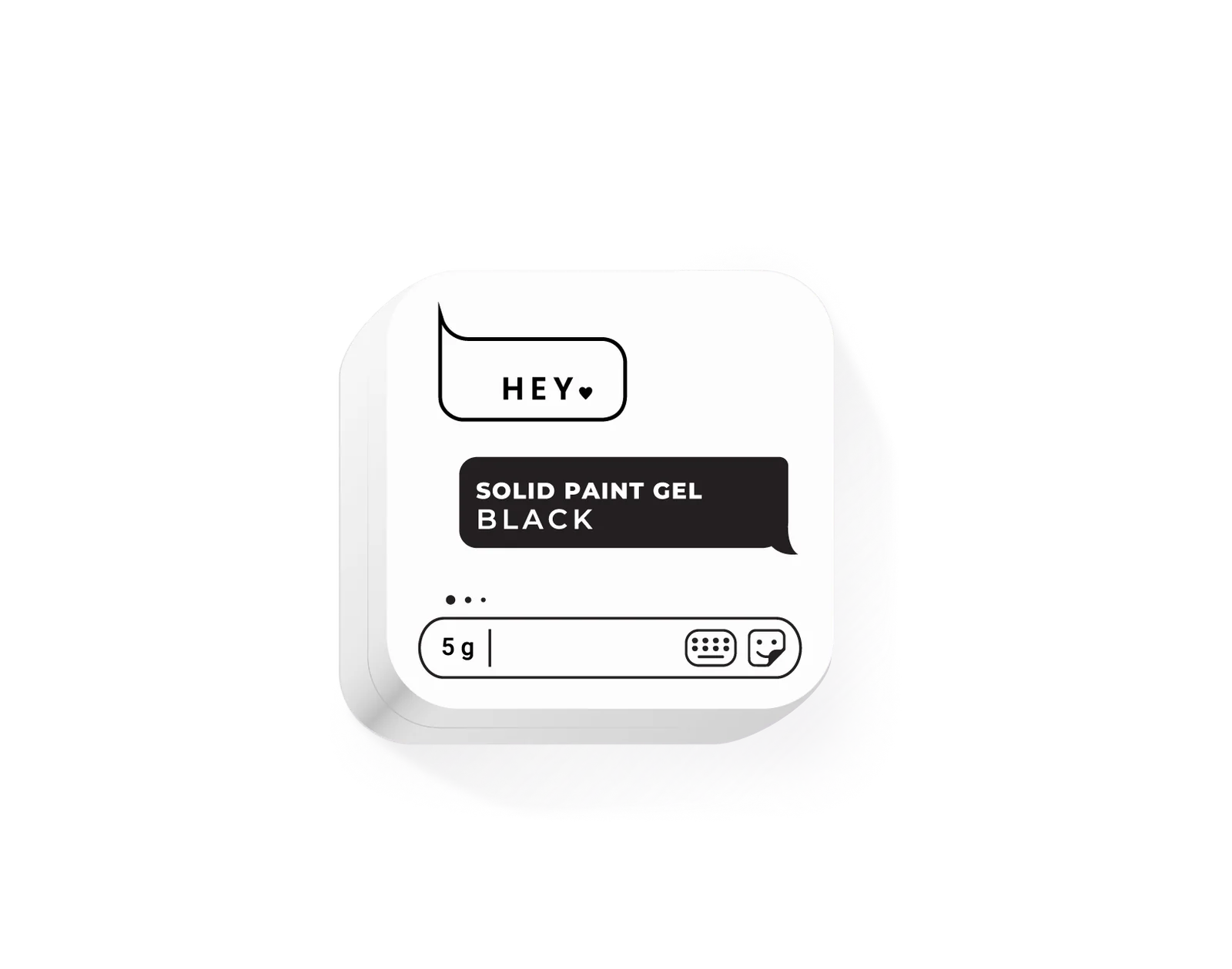 HEY LOVE Solid Paint Gel Black 5g
