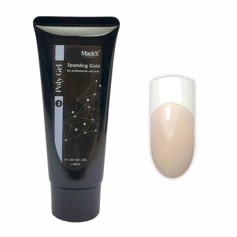 Mack's Proffesional Sparkling Gold PolyGel