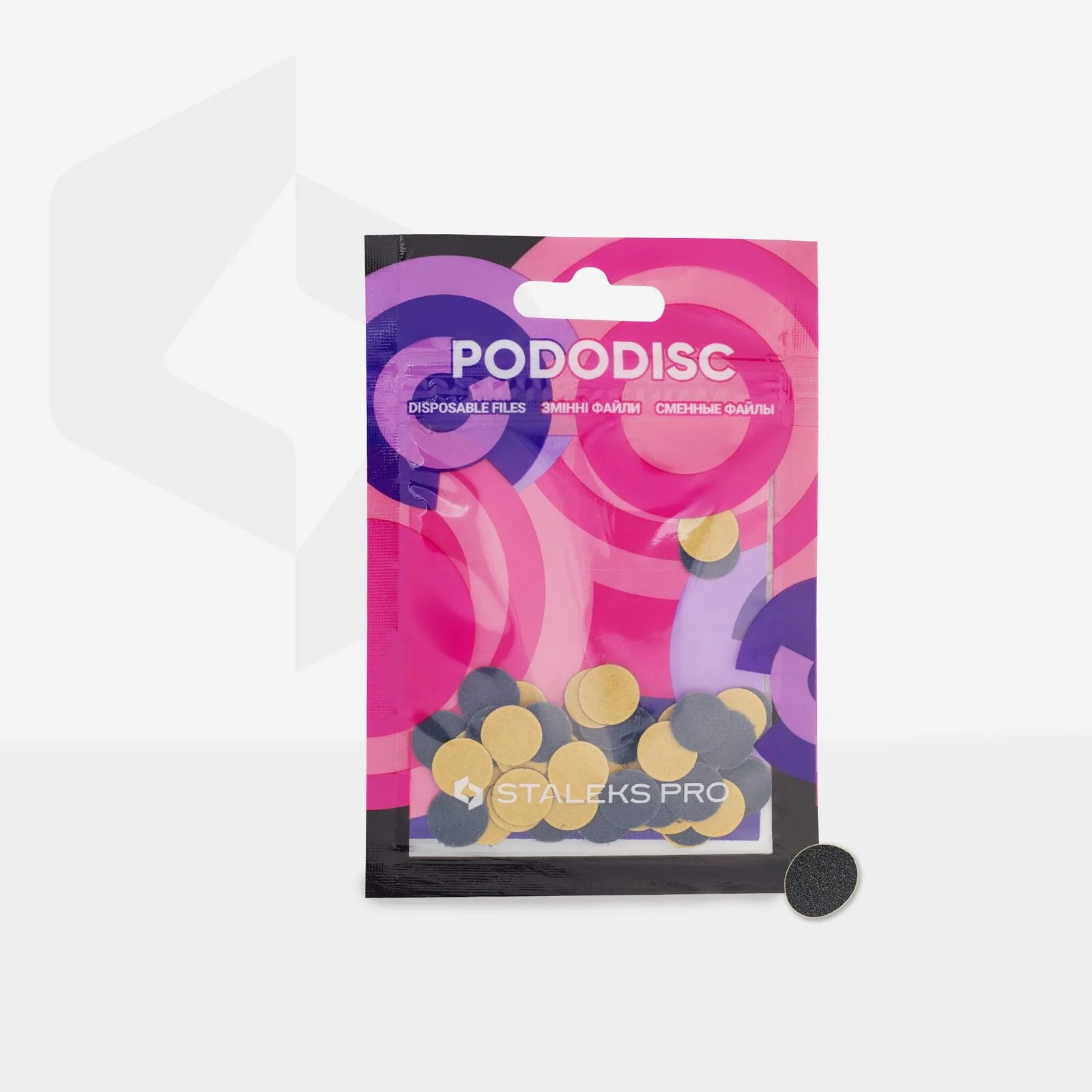 Refill pads for pedicure disc Staleks Pro XS, 100 grit (50 pc) - Image 2
