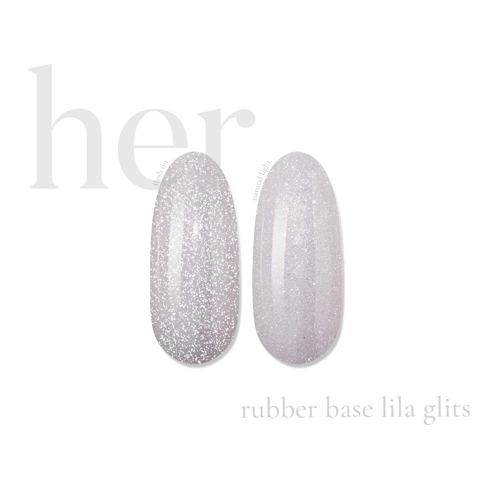 HER Rubber Base LILA GLITS, 12ml