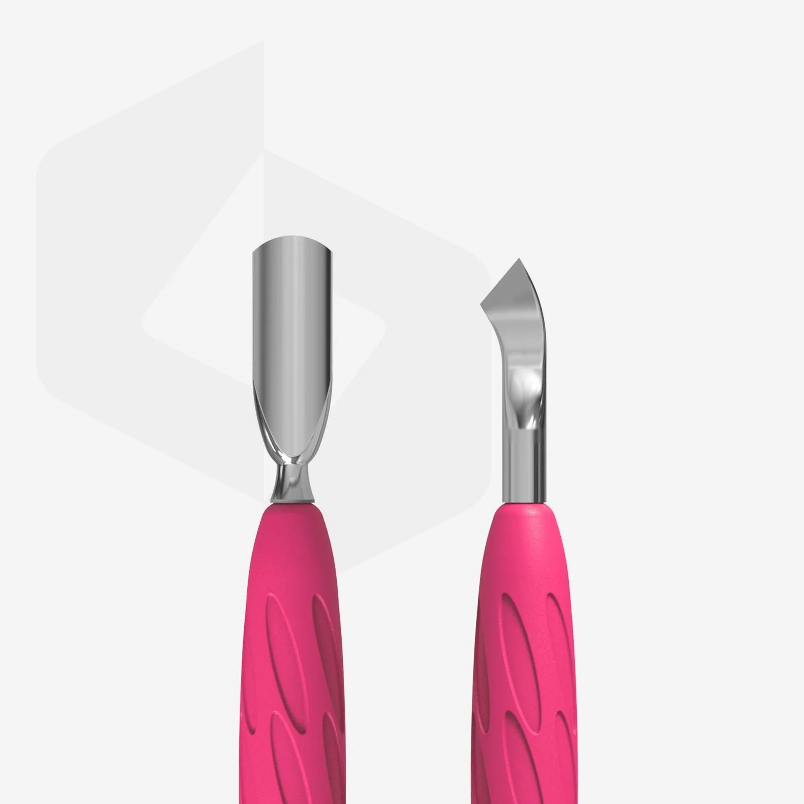 STALEKS PRO Manicure pusher Gummy with silicone handle UNIQ 10 TYPE 4.2 (rounded narrow pusher and bent blade) - Image 2