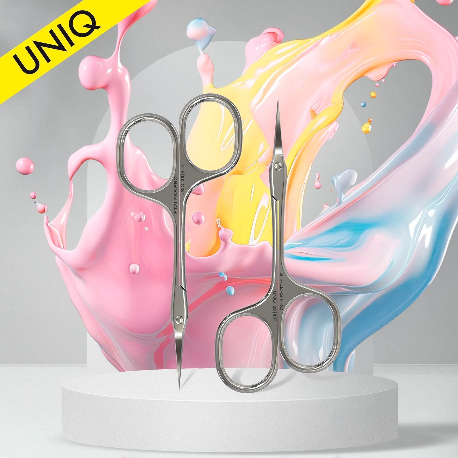 STALEKS PRO Professional cuticle scissors Asymmetric UNIQ 20 TYPE 4