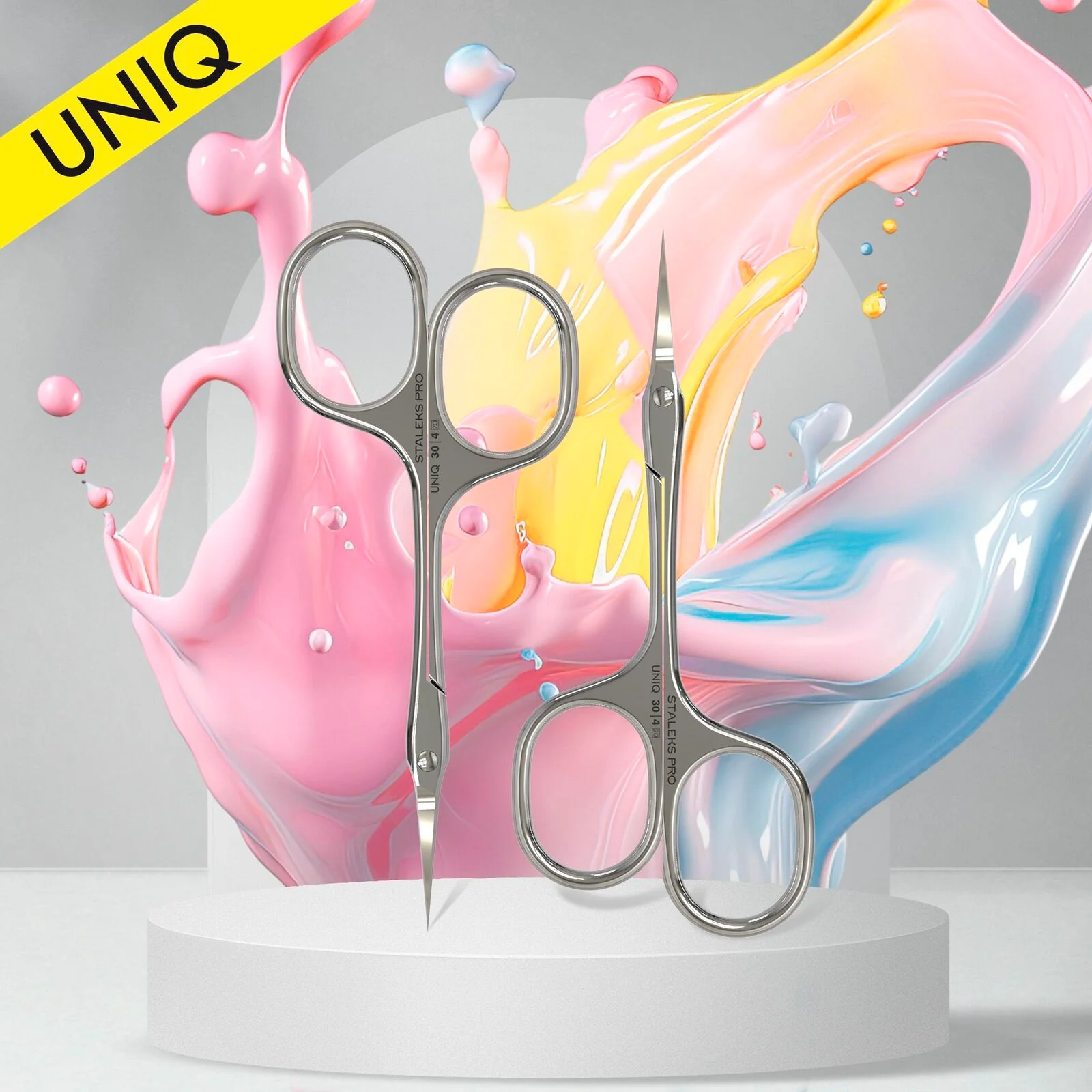 STALEKS PRO Professional cuticle scissors Asymmetric UNIQ 30 TYPE 4