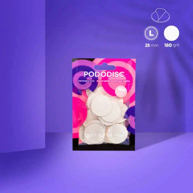 Disposable files on a soft base for pedicure disc Pododisc Staleks Pro L 180 grit (50 pcs)