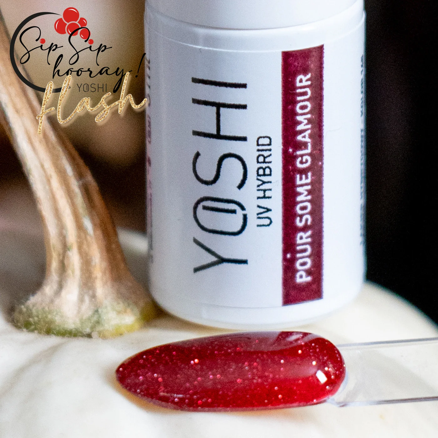 YOSHI Gel Polish 145 Sip Sip Hooray - POUR SOME GLAMOUR, 6 ml - Image 8