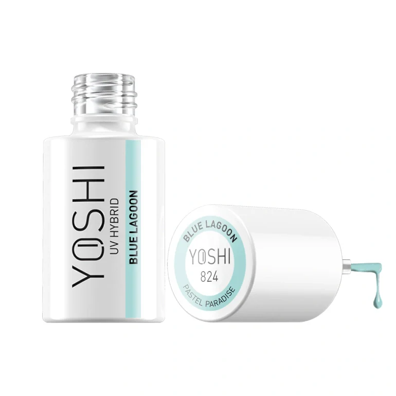 YOSHI Gel Polish 824 Pastel Paradise - BLUE LAGOON, 6ml - Image 3